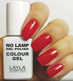 Layla Cosmetics Milano No Lamp Polish Colour Gel - Red Vegas, 1er Pack (1 x 10 ml) von LAYLA