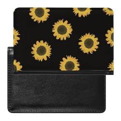 Reisepasshülle Etui Gelbe Sonnenblumen Muster Pu Leder Reisepasshülle Mit Kartenschlitz von LAZAT