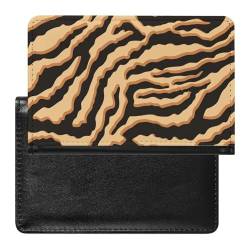 Reisepasshülle Etui Tier Tiger Skin Muster Pu Leder Reisepasshülle Mit Kartenschlitz von LAZAT