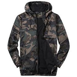 LAZIRO Herbst/Winter Jacke Herren Camouflage Sport Mesh Atmungsaktiv Colour Blocking Jacke von LAZIRO