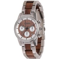 LAiMER Chronograph Laimer 0134 Damen Holzuhr Kim Analog Quarz Nussholz-Armband Ø 36 mm von LAiMER