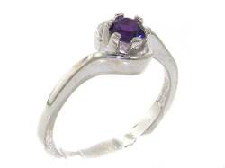 Luxus Damen Ring Solide Sterling-Silber 925 mit Amethyst - Größe 67 (21.3) - Verfügbare Größen : 47 bis 68 von LBG