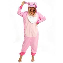 LBJR Stitch Kostum Jumpsuit Fasching Halloween Tier Kostüm Cosplay Onesie Pyjamas,M,Pink Stitch von LBJR