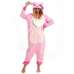 LBJR Stitch Kostum Jumpsuit Fasching Halloween Tier Kostüm Cosplay Onesie Pyjamas,S,Pink Stitch von LBJR