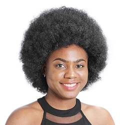 Große, elastische, volldichte, kurze, verworrene Afro-Lockenperücken für schwarze Frauen, leichte Kunsthaarperücken, 150% Dichte, natürlicher Look, f von LBLhello
