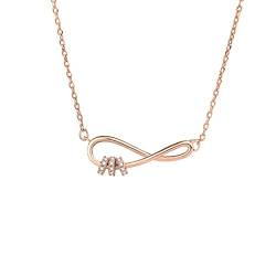 LBLhello Halskette Kette Halsketten für Frauen Halskette mit unregelmäßigem bunten Buchstaben Twist Schlüsselbeinkette für weibliches Partygeschenk Silber (A) von LBLhello