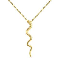 LBLhello Halskette Kette Halsketten für Frauen Schlange Anhänger Halskette Frauen Geschenke Punk-Stil Charm Gold Choker Halskette Lange Statement Gold von LBLhello