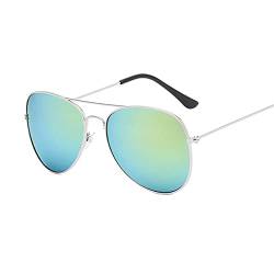 LBLhello Sonnenbrille für Damen, silberner Spiegel, kleine Sonnenbrille, weiblich, männlich, Piloten-Sonnenbrille, Damen- und Herrenbrille, Top-Modebrille (Glä von LBLhello