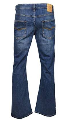 LCJ Denim Herren Jeanshose mit Schlag, Indie-Stil, 70er-Jahre-Jeans, ausgestellt, LC16 Gr. 30 W/32 L, blau von LCJ Denim