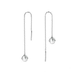 LCSD Perlen-langkettige baumelnde Ohrringe für Frauen-elegante Hochzeits-Statement-Schmucksachen 925 Sterlingsilber-Ohrringe von LCSD