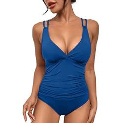 Badeanzug Damen Bauchweg Mit Körbchen Beachwear Push Up Sexy Bademode Große Größen One Piece Shape Strandmode Monokini Einteilige Strandmode Rückenfrei Schwimmanzug Sportlich High Cut Swimsuit von LCpddajlspig