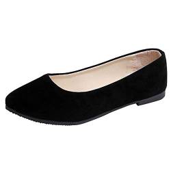 Ballerinas Damen Riemchenballerina, Weiche Sportlich Balerinaschuhe Einfarbig Atmungsaktiv Bequem Flache Schuhe Brautschuhe Elegant Slip On Ballerina Runde Zehe Klassisch Freizeitschuhe Tanzschuhe von LCpddajlspig