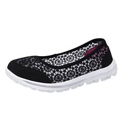 Ballerinas Damen Riemchenballerina Slip On Sportlich Bequem Ballerina Elegant Einfarbig Klassisch Balerinaschuhe Freizeitschuhe Atmungsaktiv Flache Schuhe Weiche Runde Zehe Brautschuhe Ballettschuhe von LCpddajlspig