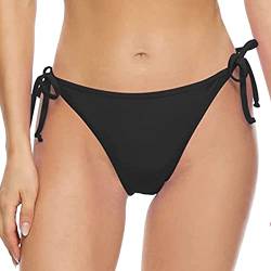 Damen Unterhosen Baumwolle mit Spitze Schwarz Nahtlos Tanga Panties mit Atmungsaktiv Unterwäsche Höschen Weich High Waist Hohe Taille Slips Softfeeling Große Größen Sexy Sport Hipster String von LCpddajlspig