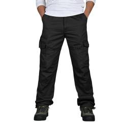 LCpddajlspig Arbeitshosen Herren Winter, Wasserdicht Winddicht Lang Outdoor Fahrrad Warm Wanderhose Winter Gefüttert Leichte Softshellhose Snowboardhose Große Größen Motorradhose Skihose Regenhose von LCpddajlspig