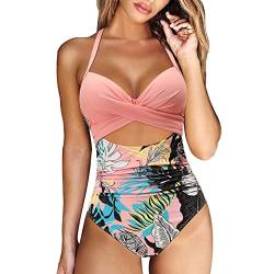 LCpddajlspig Bikini Damen Bauchweg Push Up Sexy Push Up mit Bügel Triangel Bademode Große Größen High Waist Badeanzug Beachwear Strandmode von LCpddajlspig