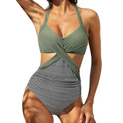 LCpddajlspig Bikini Damen Bauchweg Push Up Sexy Push Up mit Bügel Triangel Bademode Große Größen High Waist Badeanzug Beachwear Strandmode von LCpddajlspig