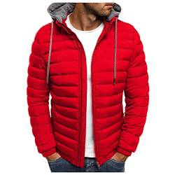 LCpddajlspig Steppjacke Herren Leicht Winddichte mit Kapuze Winter Winterjacke Outdoor Winter Warm Gepolsterte Dünne Puffer Jacke von LCpddajlspig