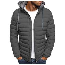 LCpddajlspig Steppjacke Herren Leicht Winddichte mit Kapuze Winter Winterjacke Outdoor Winter Warm Gepolsterte Dünne Puffer Jacke von LCpddajlspig