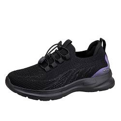 Laufschuhe Damen, Atmungsaktive Fitness Leichtgewichts Turnschuhe Weiss Schnürsenkel Ohne Binden Outdoor Sportschuhe Trainers Orthopädische Running Gesundheitsschuhe Bequeme Sneaker Joggingschuhe von LCpddajlspig