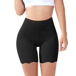 Radlerhose Damen Kurz Für Kleid Kurze Figurformend Yoga Miederpants Nahtlos Hohe Taille Miederslip Leicht Bauchkontrolle Unterziehhose Body Shaper Bauchweg Unterhose Shapewear Bauchweg Hose von LCpddajlspig