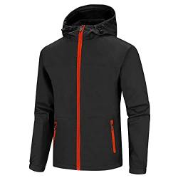 Snowboardjacke Herren, Winddichte Outdoor Schwarz Winter Wasserdicht Winterjacke Funktionsjacke Atmungsaktiv Ski Jacken mit Abnehmbarer Kapuze Warm Innenfutter 5xl Outdoorjacke Langarm Body von LCpddajlspig