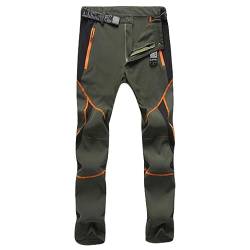 Trekkinghose Herren Wasserdicht Warm Gefüttert Regenhose Winter Leichte Lang Snowboardhose Softshellhose Winddicht Große Größen Fahrrad Skihose Outdoor Arbeitshosen Wanderhose Motorradhose von LCpddajlspig