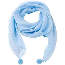 LD Schal Kinder Mädchen 100% Seiden Tuch Süß Hautfreundlich Seidenschal Wunderschöner Seidentuch Bequeme Halstuch (Blau), MEHRWEG von LD