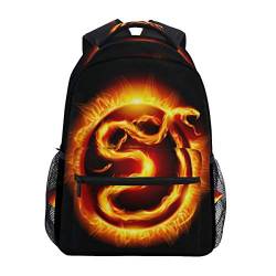 Feuerschlange Kunst Schulter Student Rucksacks Bookbags Kinderrucksack Büchertasche Rucksäcke für Teen Mädchen Jungs von LDIYEU