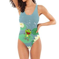 LDIYEU Anima-Frosch Damen Einteiler Badeanzug Bademode Badeanzüge Swimsuit für Frauen Mädchen von LDIYEU