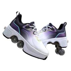 Shoes with Wheels for Men Roller Skates Children's Roller Skates Comfortable and Breathable Quad Roller Skate Inline Skates Outdoor Running Sports Shoes for Playing for Boy Men Children Adults von LDRFSE