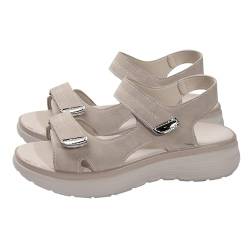 LDadgf Sommersport-One-Line-Fischmaul-Sandalen für Damen Offene Schuhe Damen (Grey, 37) von LDadgf