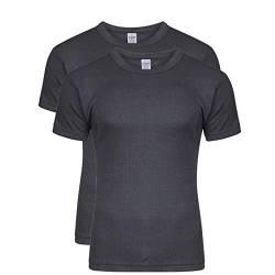 2er Pack Herren Thermo T Shirt Warme Unterwäsche Baselayer S M L XL XXL Thermo, anthrazit, XL von LE11