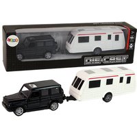 LEAN Toys Spielzeug-Auto Geländewagen SUV Anhänger Wohnmobil Outdoor Camping Fahrzeug Spielzeug von LEAN Toys