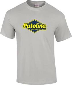 Moto X Putoline Style Motorcycle Printed T Shirt in 6 Sizes Grey T-Shirts & Hemden(Large) von LEARNE