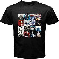 New U2 Achtung Baby Album Rock Band Bono U2 Black T Shirt Men Tee Shirt Funny O Neck Tops Black T-Shirts & Hemden(Large) von LEARNE