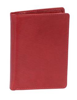 LEAS Ausweis- und Kreditkartenhülle Echt-Leder, cherry/rot - Card-Collection von LEAS