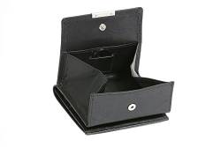 Wiener-Schachtel mit großer Kleingeldschütte LEAS, in Echt-Leder, schwarz - LEAS Special Edition von LEAS
