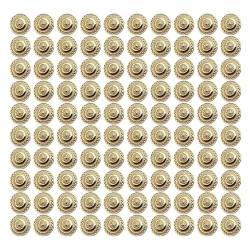 100PCS Button circular versatile coat windbreaker coat woolen suit metal button (gold,32L 20MM) von LEBITO