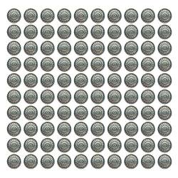 100PCS metal coat button men and women's suits, shirts, buttons, knitwear buttons, DIY materials, clothing accessories (silver,32L 20MM) von LEBITO