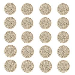 20PCS Metal round diamond studded buttons for fashionable and versatile woolen coats, windbreakers, outerwear sweaters, women's clothing, decorative buttons (gold,32L 20MM) von LEBITO