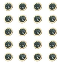20PCS hand sewn pearl buttons, shell resin, glossy combination metal buttons coat windbreaker, coat decoration buttons (pearl black,28L 18MM) von LEBITO