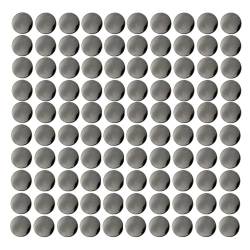 50PCS Flat metal high foot button DIY coat windbreaker button zinc alloy popular button (black,48L 30MM) von LEBITO
