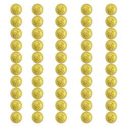 50PCS Gold British style buttons for men's and women's suits, coat buttons, suit buttons, women's versatile buttons (gold,24L 15MM) von LEBITO
