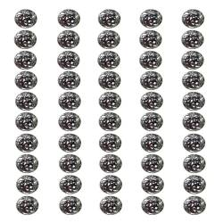 50PCS Metal button hollowed out suit, trench coat, and coat buttons (black,40L 25MM) von LEBITO