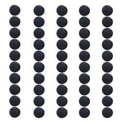 50PCS Metal flat buttons, fashionable coat, windbreaker, decorative buttons, round hand sewn high foot buttons (black,40L 25MM) von LEBITO