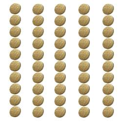 50PCS Metal flat buttons, fashionable coat, windbreaker, decorative buttons, round hand sewn high foot buttons (gold,24L 15MM) von LEBITO