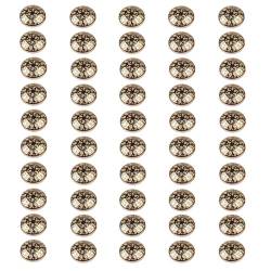 50PCS metal button spot pattern suit pants jacket windbreaker coat metal button (gold,24L 15MM) von LEBITO