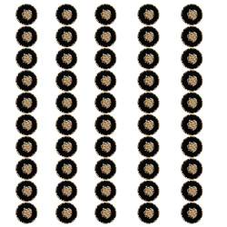 50PCS metal buttons British style oil shield high foot buttons coat windbreaker fashion buttons (Gold Black,28L 18MM) von LEBITO
