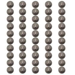 50Pcs Lion Head Button Versatile Round Coat Shirt Button Decoration Button Hand Sewn Button (black,28L 18MM) von LEBITO